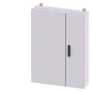 Ein weißer, rechteckiger Schaltschrank mit einer schwarzen Türgriff, montiert an der Wand, ohne sichtbaren Inhalt.