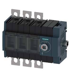 Ein schwarzer Siemens-Elektrokasten mit vier Schaltern und einem Drehregler auf der rechten Seite, geeignet für elektrische Verbindungen.