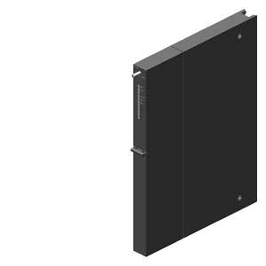 Ein schwarzes, vertikal stehendes rechteckiges Modul oder Gerät mit minimalen Details, möglicherweise im technischen oder elektronischen Bereich.