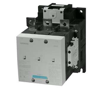 Ein grauer, robuster elektrischer Schütz von Siemens zur Steuerung von Hochspannungsgeräten, zeigt drei Kontaktpole und Anschlüsse.