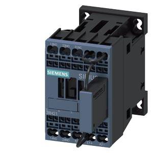 Ein Siemens Sirius Schütz, ein elektrisches Schaltgerät zur Steuerung und Schutz von Motoren, mit mehreren Anschlüssen und Schalthebeln.