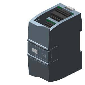 Ein schwarzes, rechteckiges elektrisches Gerät mit mehreren Anschlusssteckplätzen oben, wahrscheinlich ein Modul oder Adapter.