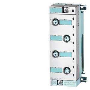 Ein elektronisches Modul mit mehreren Steckverbindungen und Beschriftungen, vermutlich Teil eines industriellen Steuerungssystems.