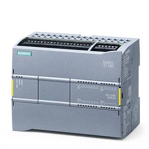 Eine Siemens SIMATIC S7-1200 speicherprogrammierbare Steuerung (SPS) in Grau, verwendet für die Automatisierung industrieller Prozesse.