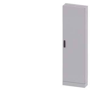 Graues, hohes Metallschrank mit einer Tür und einem kleinen Griff, stehend in einem neutralen Raum.
