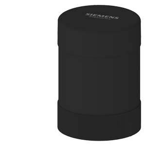 Ein schwarzer zylindrischer Behälter mit der Aufschrift 'SIEMENS' oben.