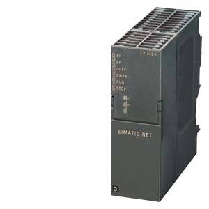 Ein SIMATIC NET CP 343-1 Modul, das für die industrielle Netzwerkkommunikation in Automatisierungssystemen verwendet wird.