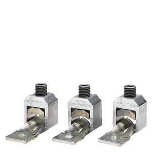 Drei silberne Metallklammern mit Schraubmechanismus, in einer Reihe aufgereiht. Sie dienen als Halterungen oder Befestigungselemente.