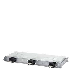 Ein silbernes, rechteckiges, metallisches Gerät mit Anschlüssen auf einer Seite, möglicherweise ein technisches Bauteil oder Modul.