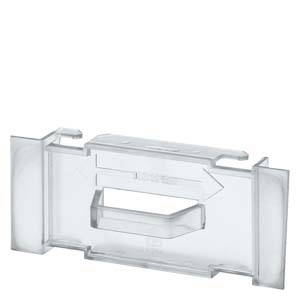 Ein transparentes, rechteckiges Kunststoffteil mit seitlichen Verlängerungen, möglicherweise ein Halter oder Trennstück in einer technischen Vorrichtung.