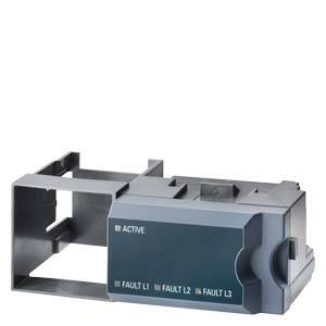 Ein elektrisches Bauteil mit mehreren Anschlüssen und den Aufschriften 'ACTIVE' und 'FAULT L1, L2, L3' auf der Vorderseite.