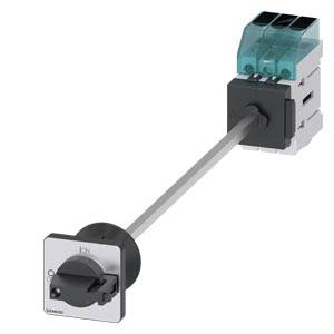 Ein industrieller Schalter mit langem Betätigungsgriff, geeignet zur Steuerung elektrischer Kreisläufe in Schaltschränken.