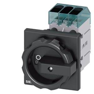 Ein schwarzer Drehschalter mit Markierungen für Ein ('I') und Aus ('O'). Geeignet zur Steuerung elektrischer Geräte.