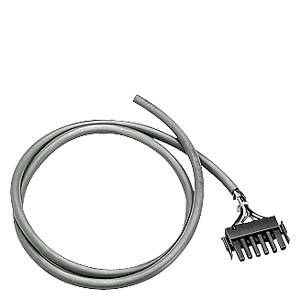 Graues Kabel mit achtpoligem Anschlussstecker für elektronische Geräte.