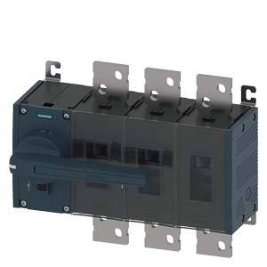 Ein elektrischer Leistungsschalter mit vier Anschlüssen und einem Hebel auf der linken Seite, genutzt zur Steuerung von Stromkreisen.