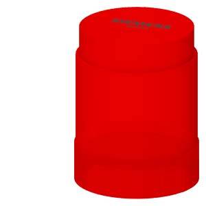 Rote Abdeckung eines Sicherheitsschalters von Siemens, zylindrische Form, verwendet zur Signalisierung oder Absicherung.