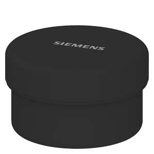 Ein schwarzer zylindrischer Gegenstand mit dem Wort 'SIEMENS' auf der Oberseite.