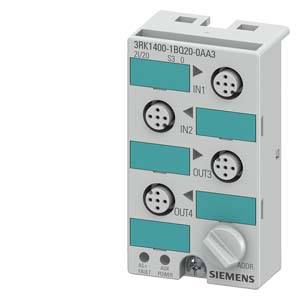 Elektronisches Modul von Siemens mit vier Ein- und Ausgängen, geeignet zur Steuerung und Überwachung in industriellen Anwendungen.