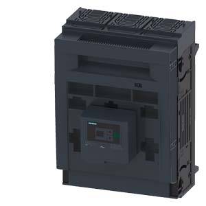 Ein schwarzer elektrischer Leistungsschalter in rechteckiger Form, mit mehreren Schaltern und Anzeigen auf der Vorderseite.