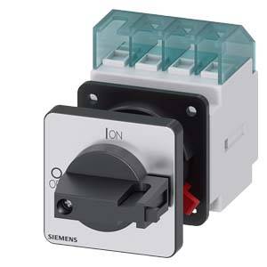 Ein elektrischer Leistungsschalter von Siemens, mit einem Schalterknopf und einer Beschriftung für 'O' (Aus) und 'I' (Ein).