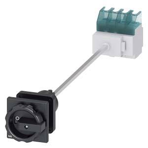 Ein elektrischer Drehschalter mit langem Schaft und Schraubanschlüssen, geeignet für die industrielle Steuerung von Stromkreisen.