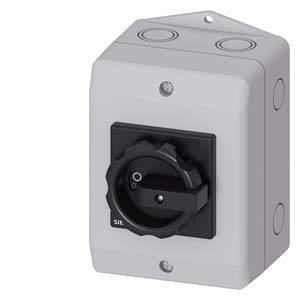 Ein grauer elektrischer Schalter mit einem schwarzen Drehknopf, an einer rechteckigen Box montiert, zur Steuerung elektrischer Geräte.