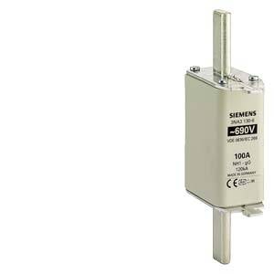 Sicherungs-Schmelzeinsatz von Siemens, 690V, 100A, für industrielle Anwendungen. Hergestellt in Deutschland.