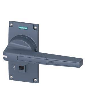 Türgriff mit Siemens-Logo, grau, rechteckige Basis, modernes Design.