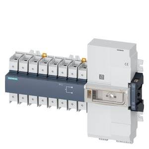 Ein Siemens-Leistungsschalter mit mehreren anschließbaren Modulen, die in einer Reihe angeordnet sind.