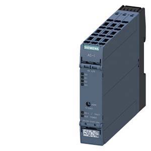 Siemens SIMATIC ET 200SP Modul, grau, mit mehreren Anschlüssen und LED-Anzeigen, dient zur Industriesteuerung.