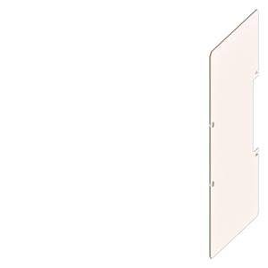 Das Bild zeigt eine rechteckige, transparente Plastikabdeckung mit abgerundeten Ecken und mehreren kleinen Löchern an den Seiten.