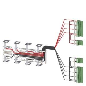 Schaltplan des elektrischen Verteilersystems mit mehreren Leitungen und Anschlüssen, die zu verschiedenen Modulen führen.