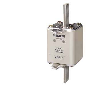 Eine elektrische Sicherung von Siemens mit den Spezifikationen '200A NH3 - gL/gG - 500V~ 172kA' auf der Vorderseite.