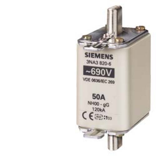 Siemens 3NA38206 Sicherungseinsatz Sicherungsgröße = 0 50 A 690 V 3 St.