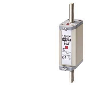 Sicherungseinsatz von Siemens mit einer Spannung von 690V und einem Strom von 100A, Modell D55, Typ NH, vor weißem Hintergrund.