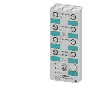 Elektronikmodul mit mehreren Rundsteckverbindungen und Kontrollanzeigen. Häufig in industriellen Anwendungen verwendet.