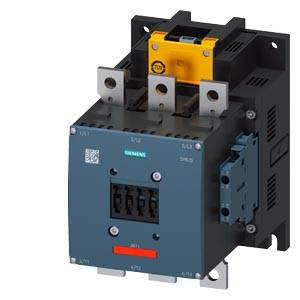 Ein moderner elektrischer Leistungsschalter von Siemens mit blauer Frontplatte und gelbem Schalter im oberen Bereich.