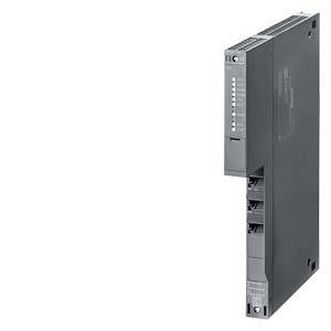 Ein schwarzes, rechteckiges elektronisches Gerät mit mehreren Ports und Anzeigeleuchten, vermutlich ein Modul für industrielle Anwendungen.