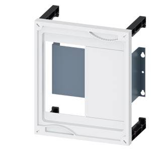 Ein weißer, rechteckiger Metallrahmen mit zwei Schienen und Mittelplatte. Es scheint Bestandteil eines größeren Geräts oder Systems zu sein.