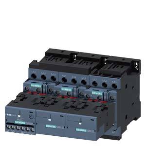 Ein elektrisches Schaltgerät mit mehreren Klemmen und Markierungen von 'SIEMENS', geeignet für Montage in elektrischen Systemen.