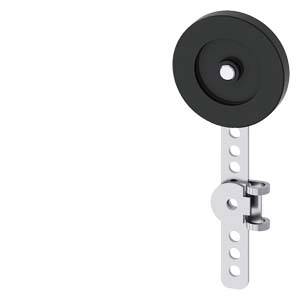 Handrad aus Metall mit einer gelochten Halterung, angezeigt auf weißem Hintergrund.