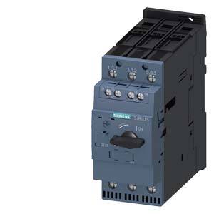 Ein elektrischer Leistungsschalter-Modul in schwarz und grau mit Drehschalter an der Vorderseite, geeignet für industrielle Anwendungen.