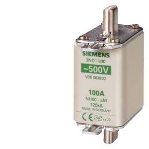 Ein Siemens-Sicherungseinsatz, Modell 3ND1 B30, 100A, 500V, mit Herstellerangabe 