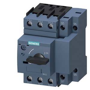 Ein blauer Siemens-Schütz mit mehreren Anschlussklemmen und einem drehbaren schwarzen Hebel zur Steuerung elektrischer Schaltungen.