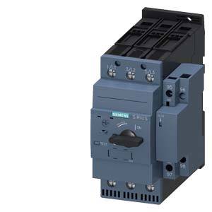 Ein Schütz der Marke Siemens, Modell Sirius, wird aus einem schrägen Winkel gezeigt. Es ist eine elektrische Komponente.