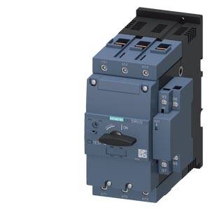 Ein blauer Leistungsschalter mit schwarzem Hebel, der für elektrische Sicherheit und Kontrolle in industriellen Anwendungen eingesetzt wird.