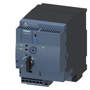 Ein elektronisches Gerät mit einem Schalter und mehreren Anzeigelichtern. Oben ist ein Warnhinweis. Es trägt den Markennamen 'Siemens'.