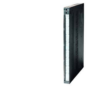 Ein elektronisches Gerät, vermutlich ein PLC-Modul (Programmable Logic Controller), mit einem schlanken, vertikalen Design und mehreren Anschlussmöglichkeiten auf einer Seite.