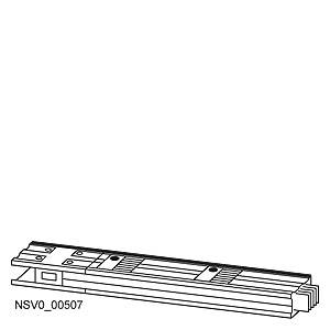 Eine technische Zeichnung eines linearen Schienensystems mit Befestigungspunkten, in Schwarz-Weiß. Links unten steht 'NSVO_00507'.