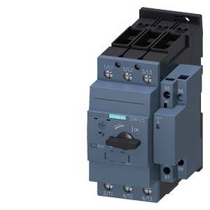 Industrieschütz zur Steuerung von elektrischen Motoren, mit mehreren Anschlussklemmen und Schalter auf der Vorderseite.